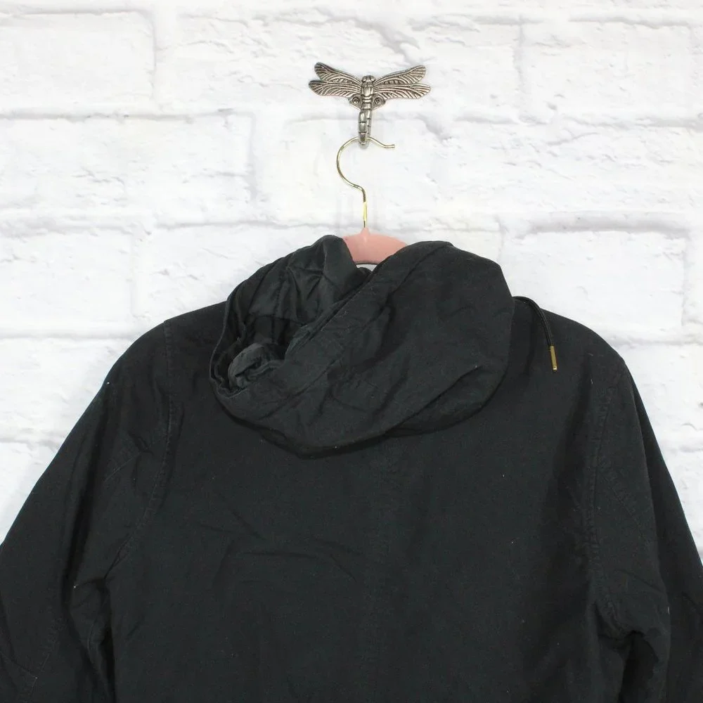LL BEAN East End Parka Jacket Coat Hooded Black Size Small - Picture 6 of 9